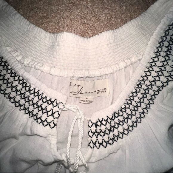VINTAGE HAVANA Embroidered Peasant Top Size S - Picture 5 of 5